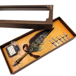 Zestaw do Kaligrafii Retro z Piórem Gęsim i 6 Stalówkami